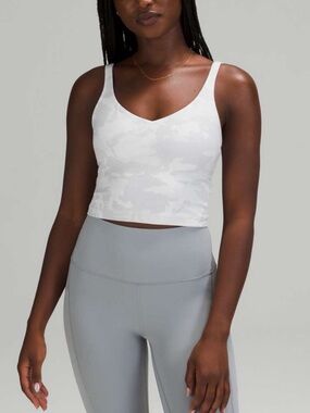 Lululemon Align Tank Top - Incognito Camo Multi White/Grey - Size 6